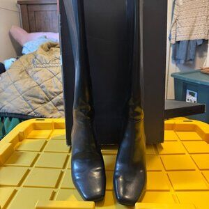 Women's INC Black Knee High Square Toe Boots.  Size 7.5.  NWT.